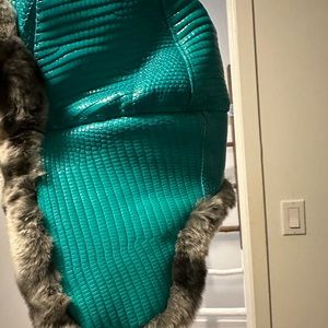 Lizard and chinchilla winter hat